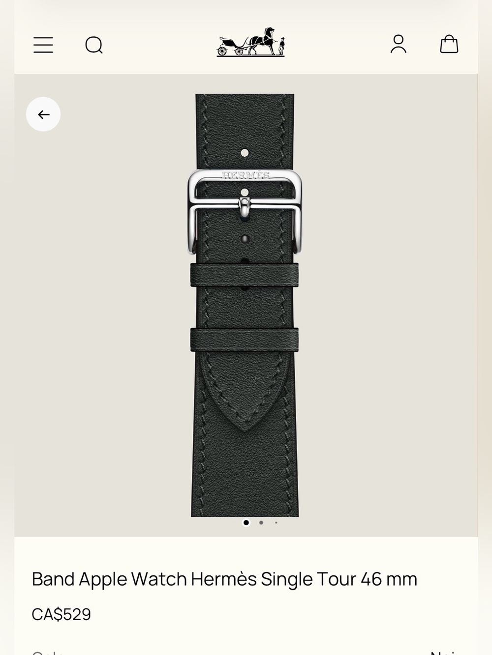 Hermes Apple Watch single tour band